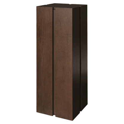 Parcel Pedestal - 35"H, Dark Stained Oak
