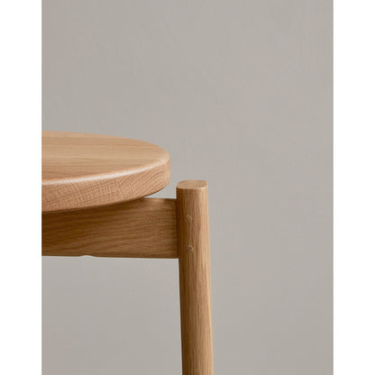 Passage Bar Counter Stool - Natural Oak, Steel Ring