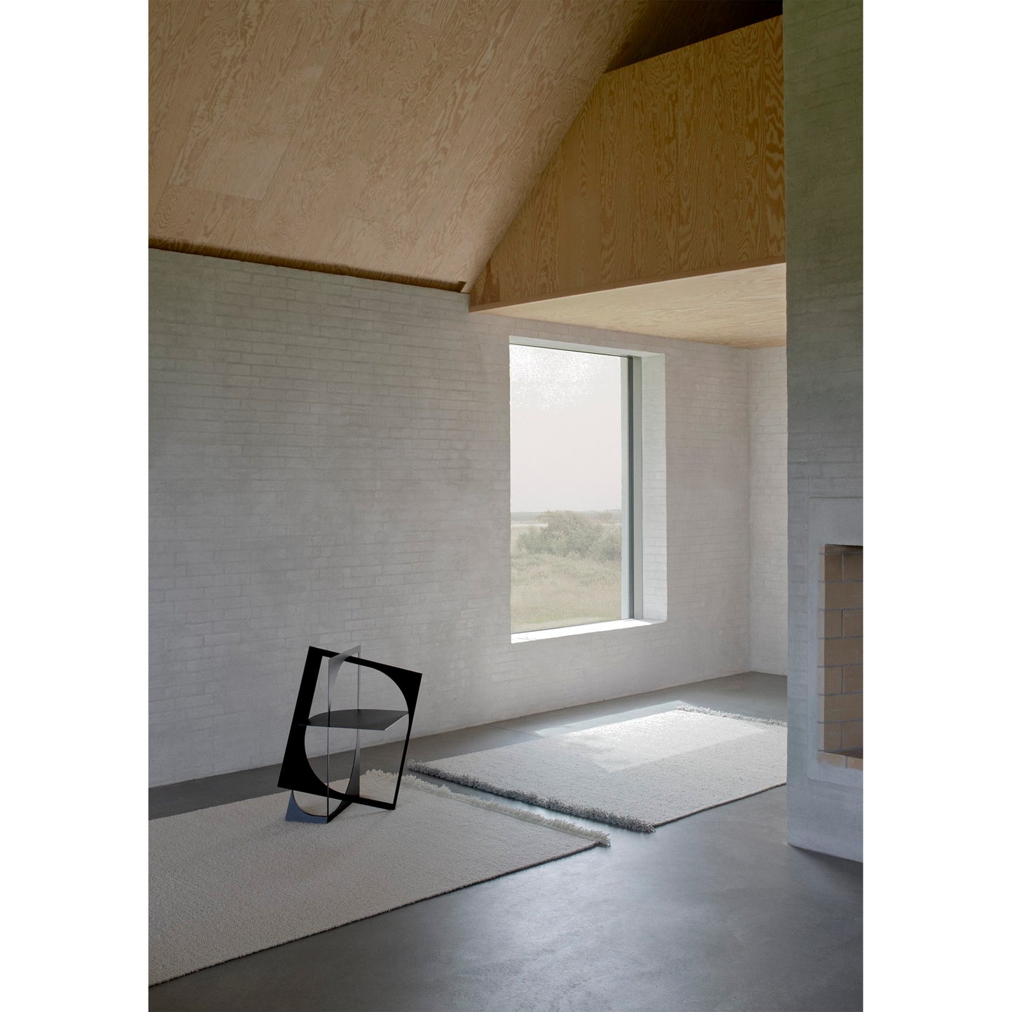 Peaceful Parity Rug - White