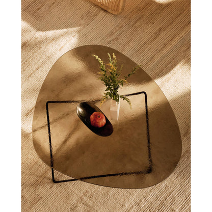 Pedrera Coffee Table - Transparent Glass, Black Base