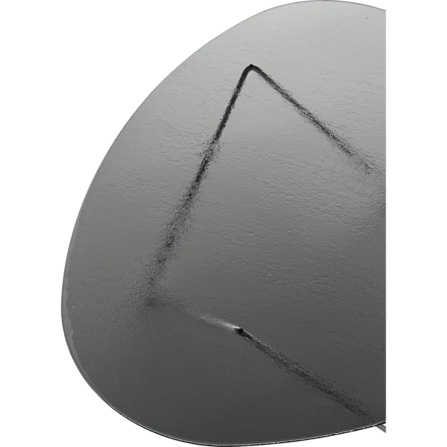 Pedrera Coffee Table - Smoke Structured Glass, Chrome Base