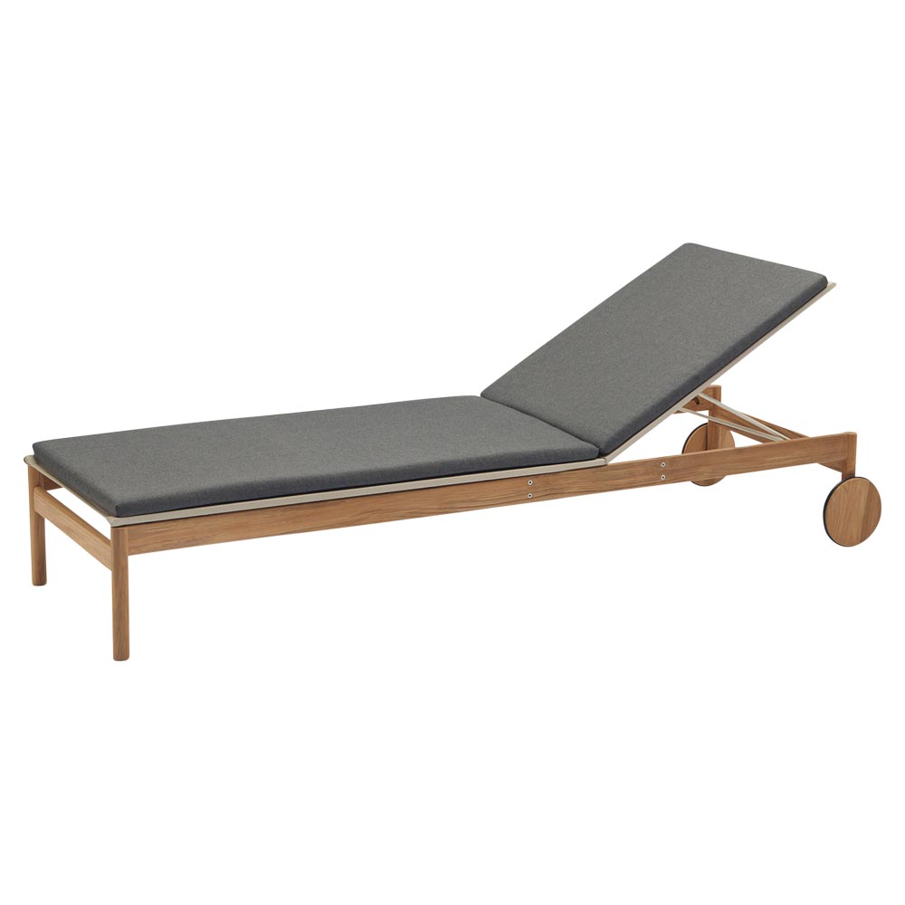 Pelagus Outdoor Sunbed Cushion - Charcoal