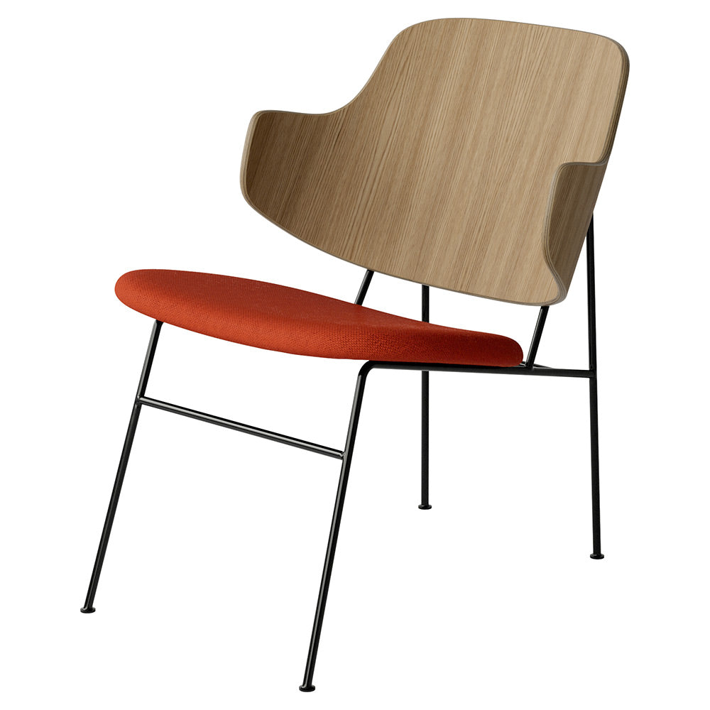 Penguin Seat Upholstered Lounge Chair - Natural Oak