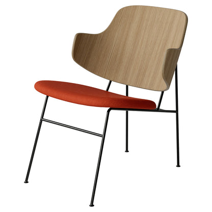 Penguin Seat Upholstered Lounge Chair - Natural Oak