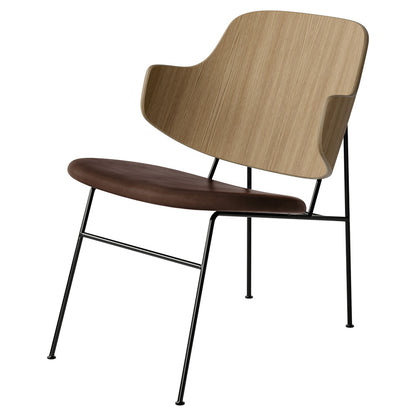 Penguin Seat Upholstered Lounge Chair - Natural Oak