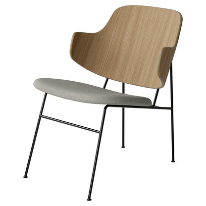 Penguin Seat Upholstered Lounge Chair - Natural Oak