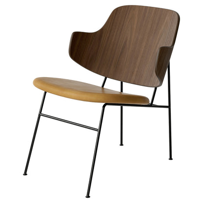 Penguin Seat Upholstered Lounge Chair - Walnut