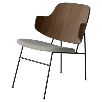 Penguin Seat Upholstered Lounge Chair - Walnut