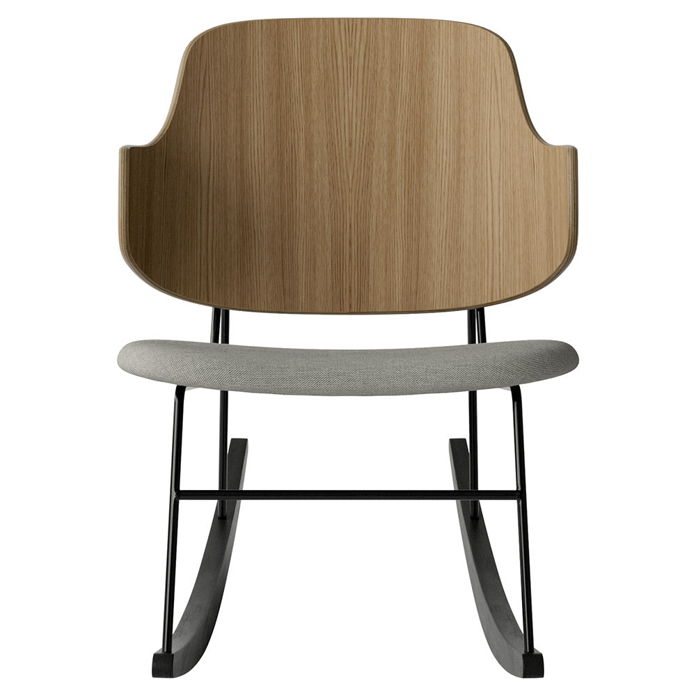 Penguin Seat Upholstered Rocking Chair - Natural Oak