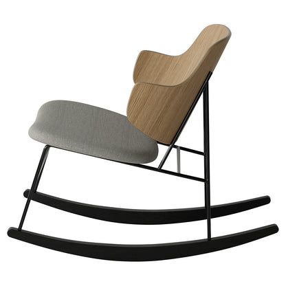 Penguin Seat Upholstered Rocking Chair - Natural Oak