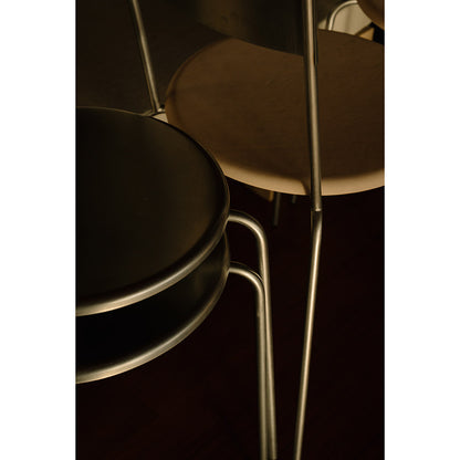 Petit Rond Chair - Natural Leather, Stainless Steel