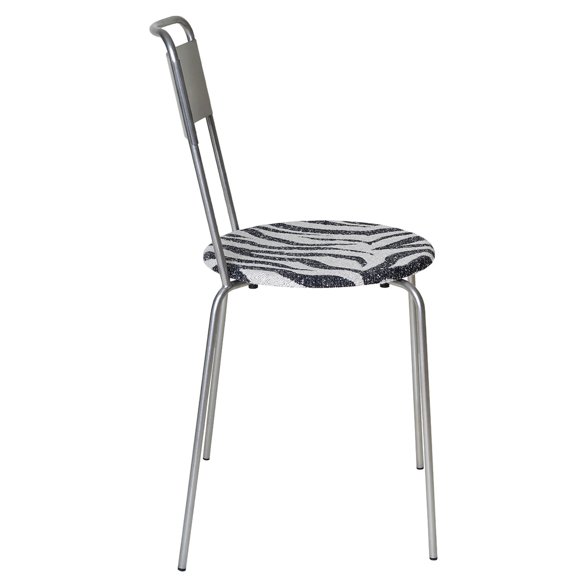 Petit Rond Chair - Zebra, Stainless Steel
