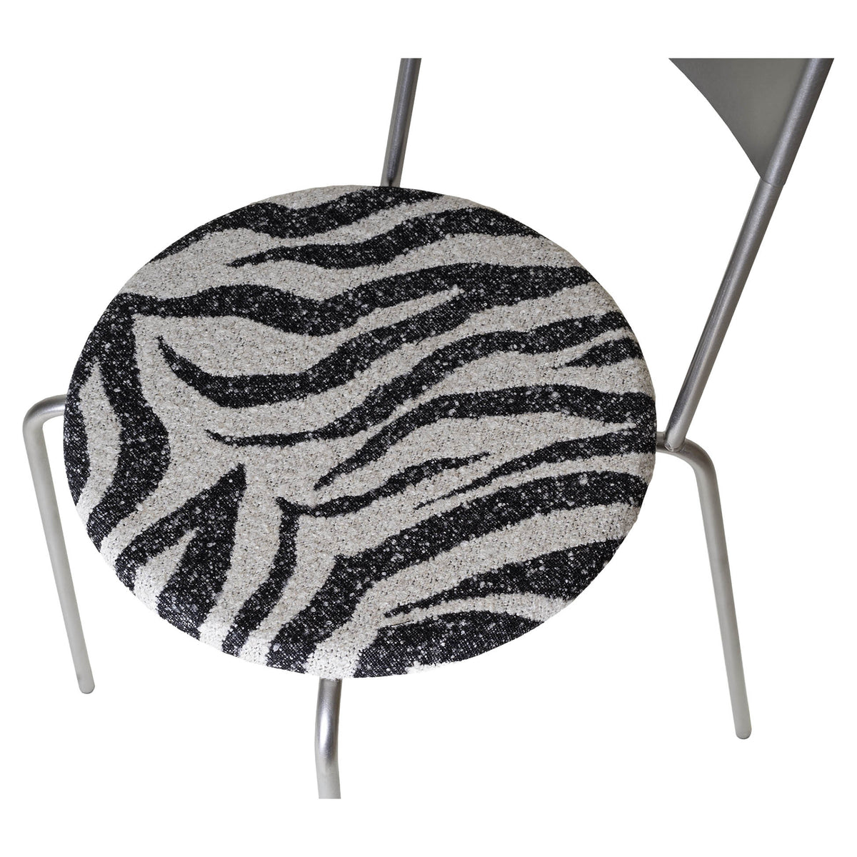 Petit Rond Chair - Zebra, Stainless Steel