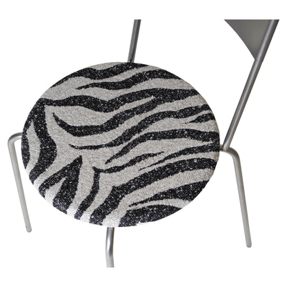 Petit Rond Chair - Zebra, Stainless Steel