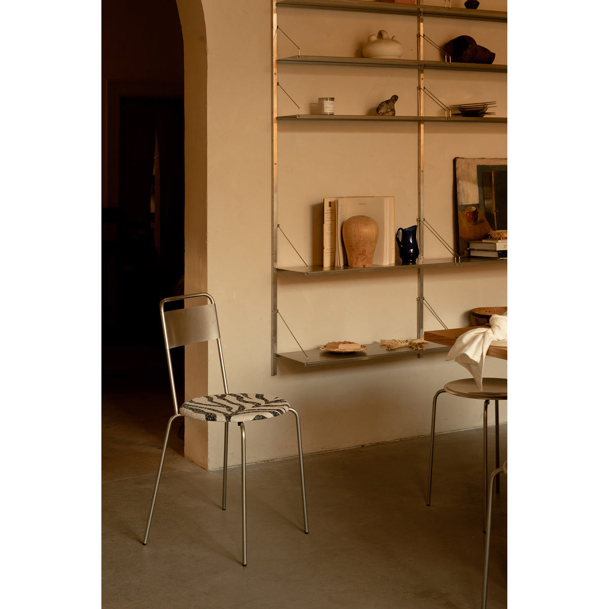 Petit Rond Chair - Zebra, Stainless Steel