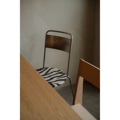 Petit Rond Chair - Zebra, Stainless Steel