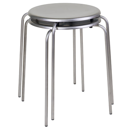 Petit Rond Stool - Stainless Steel
