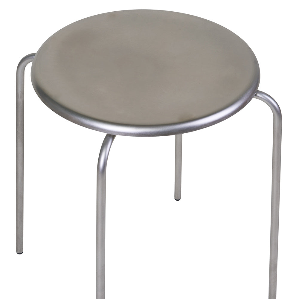 Petit Rond Stool - Stainless Steel