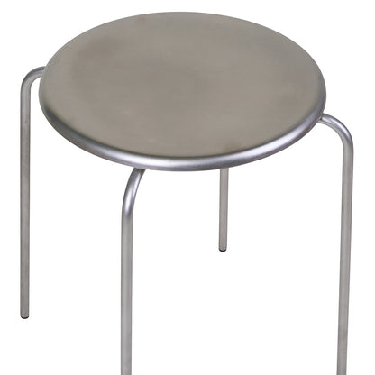 Petit Rond Stool - Stainless Steel