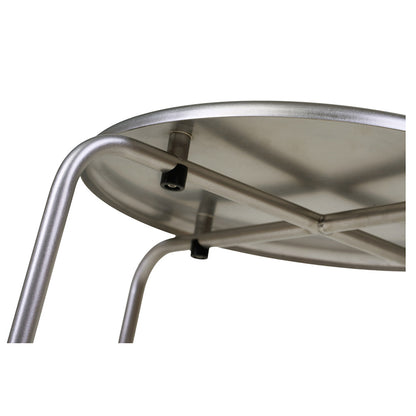 Petit Rond Stool - Stainless Steel