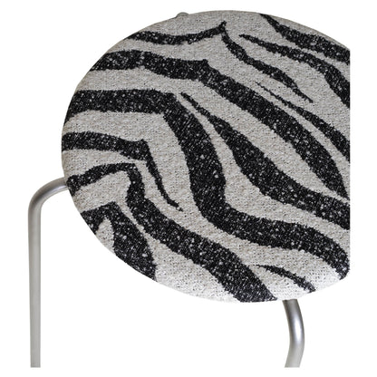 Petit Rond Stool - Zebra, Stainless Steel