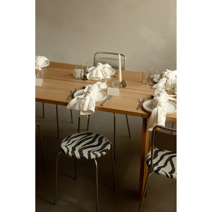 Petit Rond Stool - Zebra, Stainless Steel