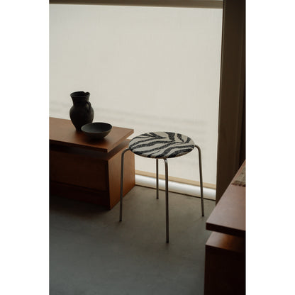 Petit Rond Stool - Zebra, Stainless Steel