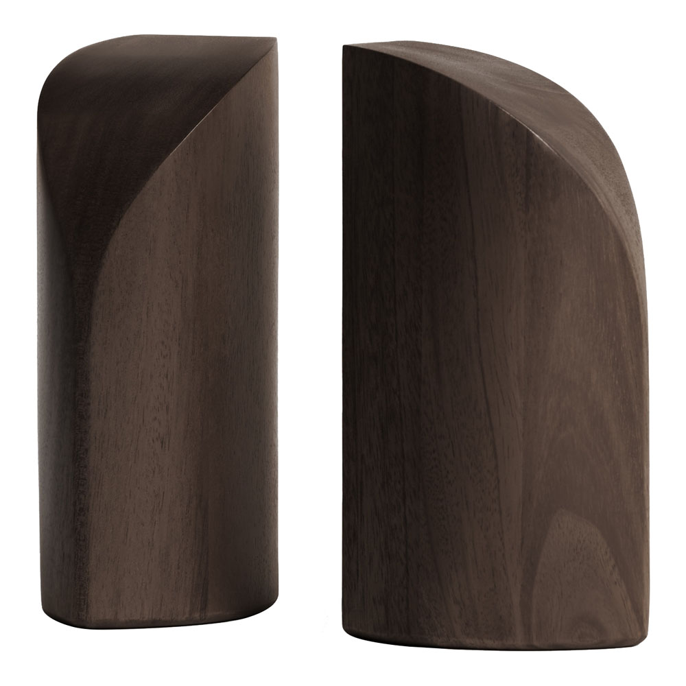 PI Book Ends - Dark Brown Mahogany