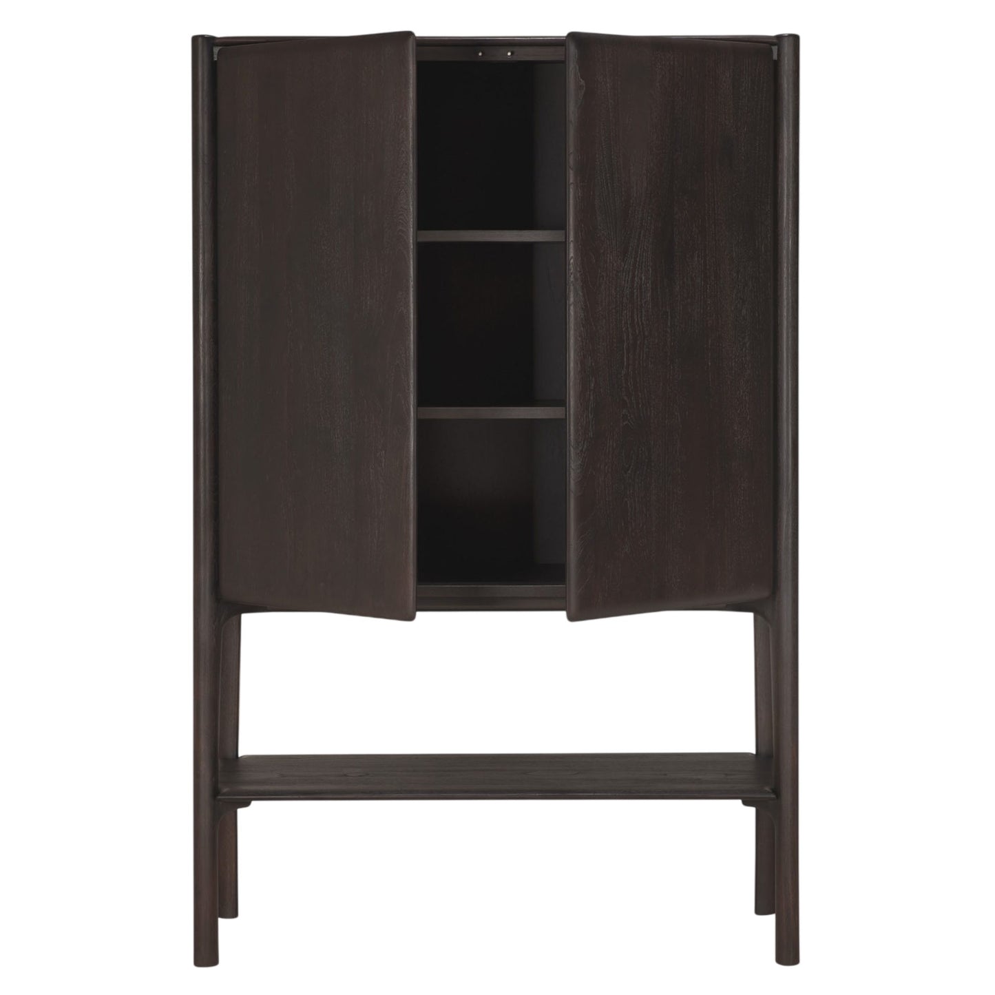PI Cupboard - 2 Doors - Dark Brown Teak