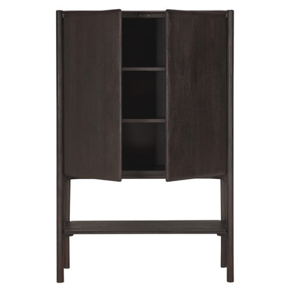 PI Cupboard - 2 Doors - Dark Brown Teak