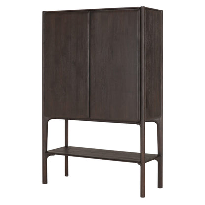 PI Cupboard - 2 Doors - Dark Brown Teak
