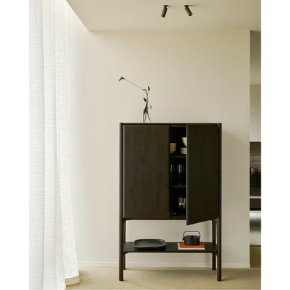 PI Cupboard - 2 Doors - Dark Brown Teak