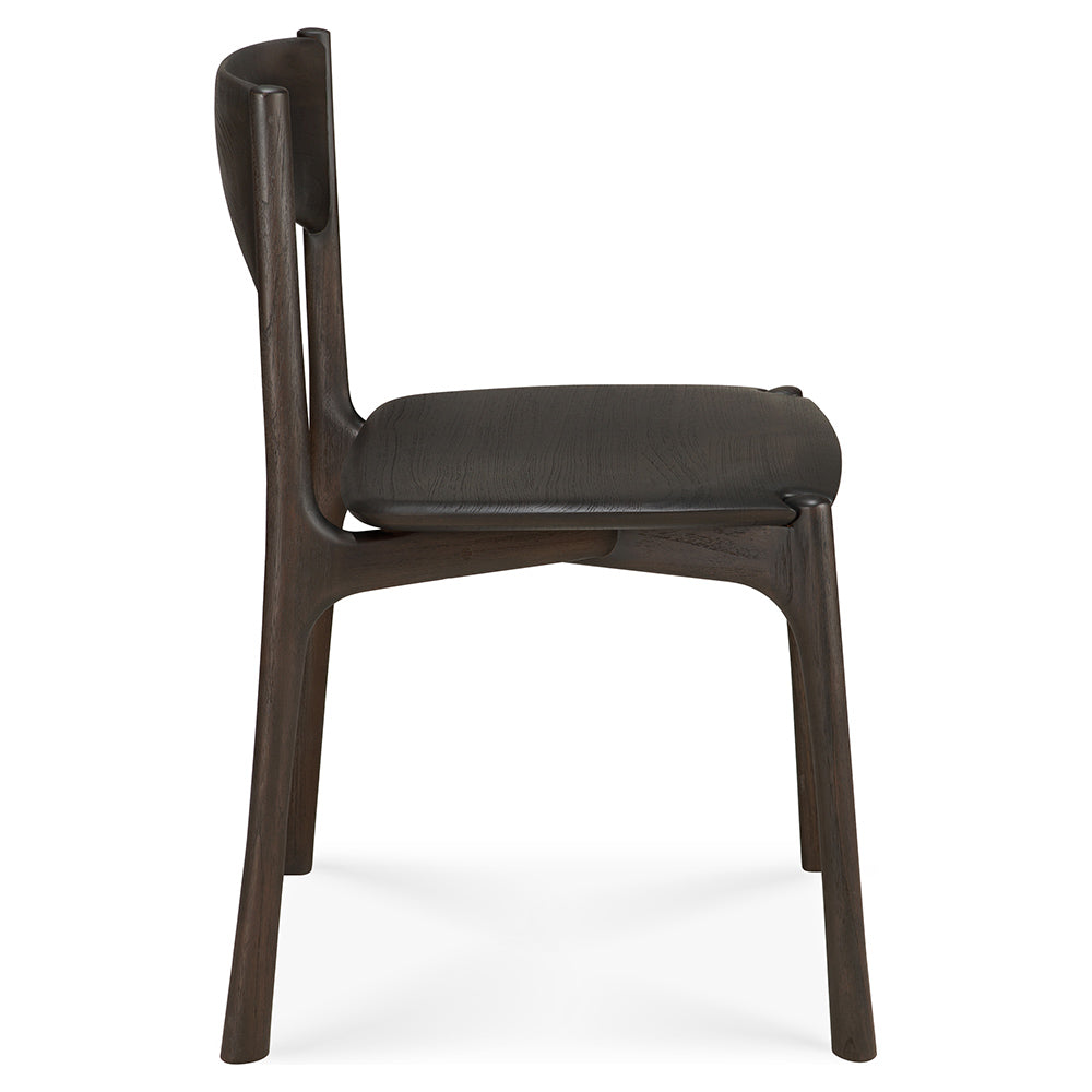 PI Dining Chair - Dark Brown Teak