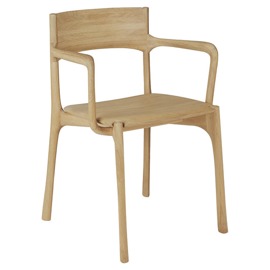 Pi Dining Chair with Armrest - Oak