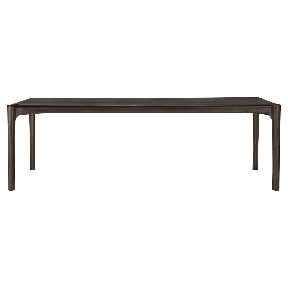 PI Dining Table - Dark Brown Teak