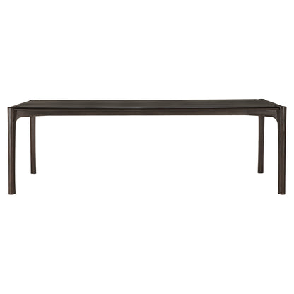 PI Dining Table - Dark Brown Teak