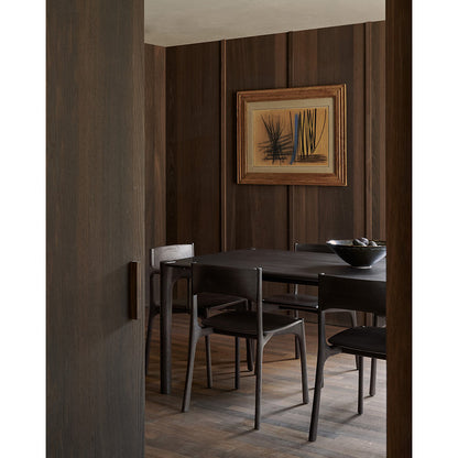 PI Dining Table - Dark Brown Teak