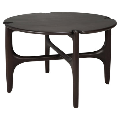 Pi Round Coffee Table - Dark Brown Mahogany