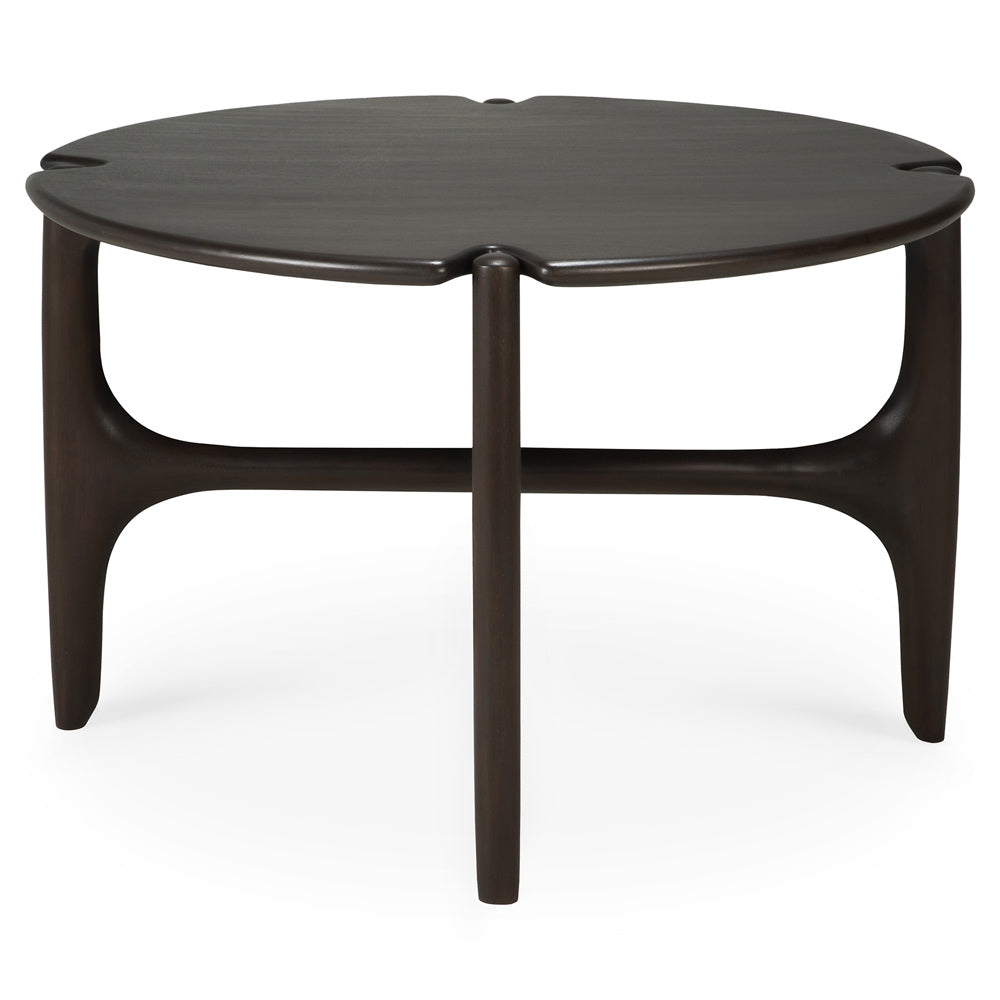 Pi Round Coffee Table - Dark Brown Mahogany