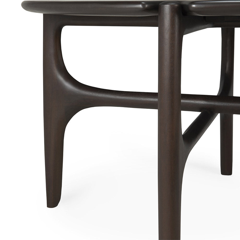 Pi Round Coffee Table - Dark Brown Mahogany