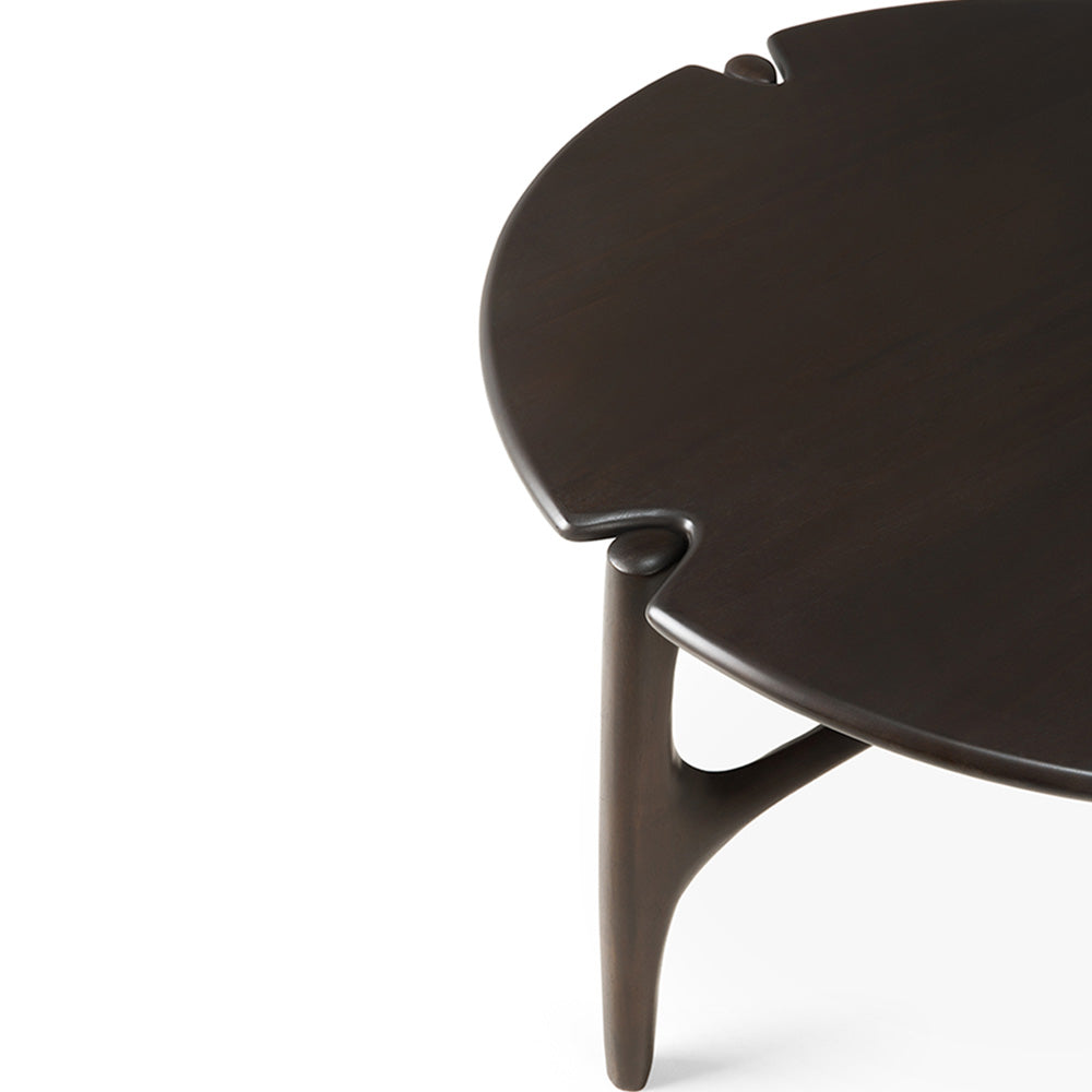 Pi Round Coffee Table - Dark Brown Mahogany