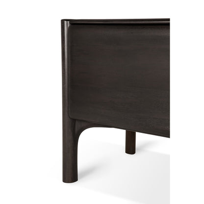 PI TV Cupboard - 1 Drawer, Dark Brown Teak