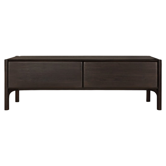 PI TV Cupboard - 1 Drawer, Dark Brown Teak