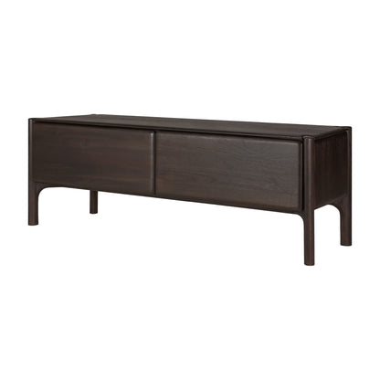 PI TV Cupboard - 1 Drawer, Dark Brown Teak