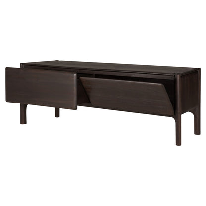 PI TV Cupboard - 1 Drawer, Dark Brown Teak