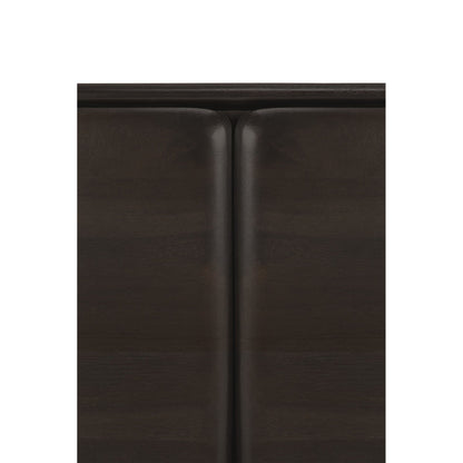 PI TV Cupboard - 2 Drawer, Dark Brown Teak