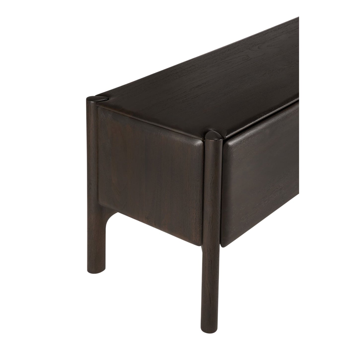 PI TV Cupboard - 2 Drawer, Dark Brown Teak