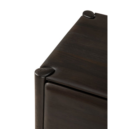 PI TV Cupboard - 2 Drawer, Dark Brown Teak