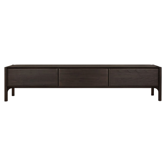 PI TV Cupboard - 2 Drawer, Dark Brown Teak