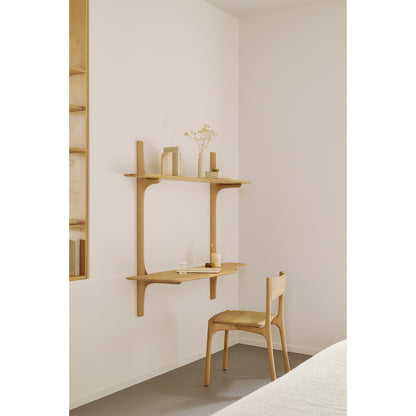 PI Wall Mounted Desk - Oak